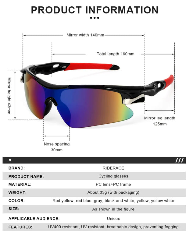 Sports Men Bicycle Sunglasses